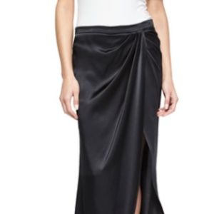 Haute Hippie black SILK maxi Skirt